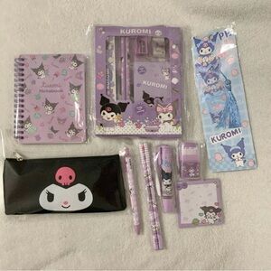 Kuromi Bundle #11 Stationery Set Notebook, Pouch, Erasers & more